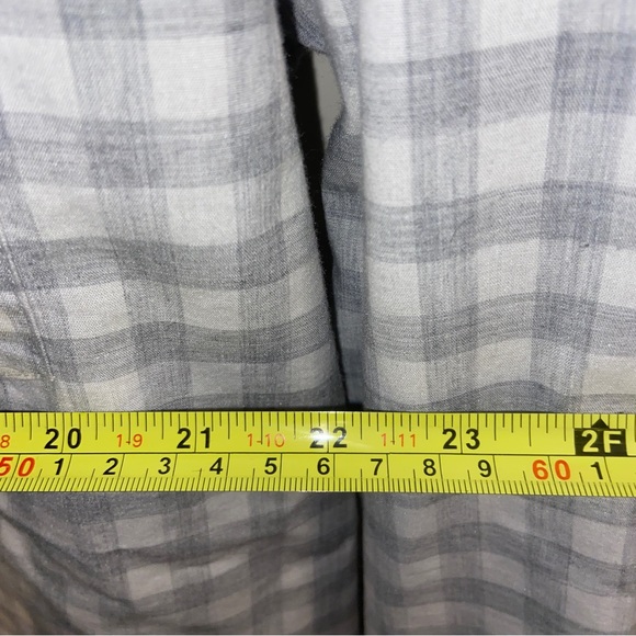 George mens classic fit gray white check button up Large. - Picture 4 of 5